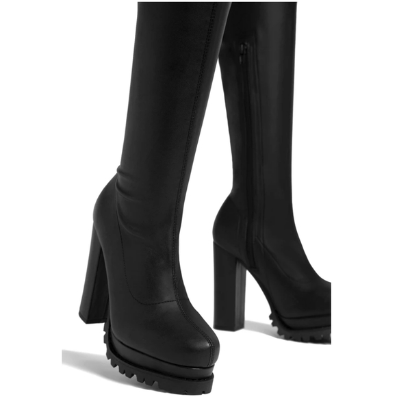 𝙇𝙖𝙨𝙩 𝙎𝙞𝙯 9 🖤Unstoppable Over The Knee Boot - Blk - Picture 5 of 12